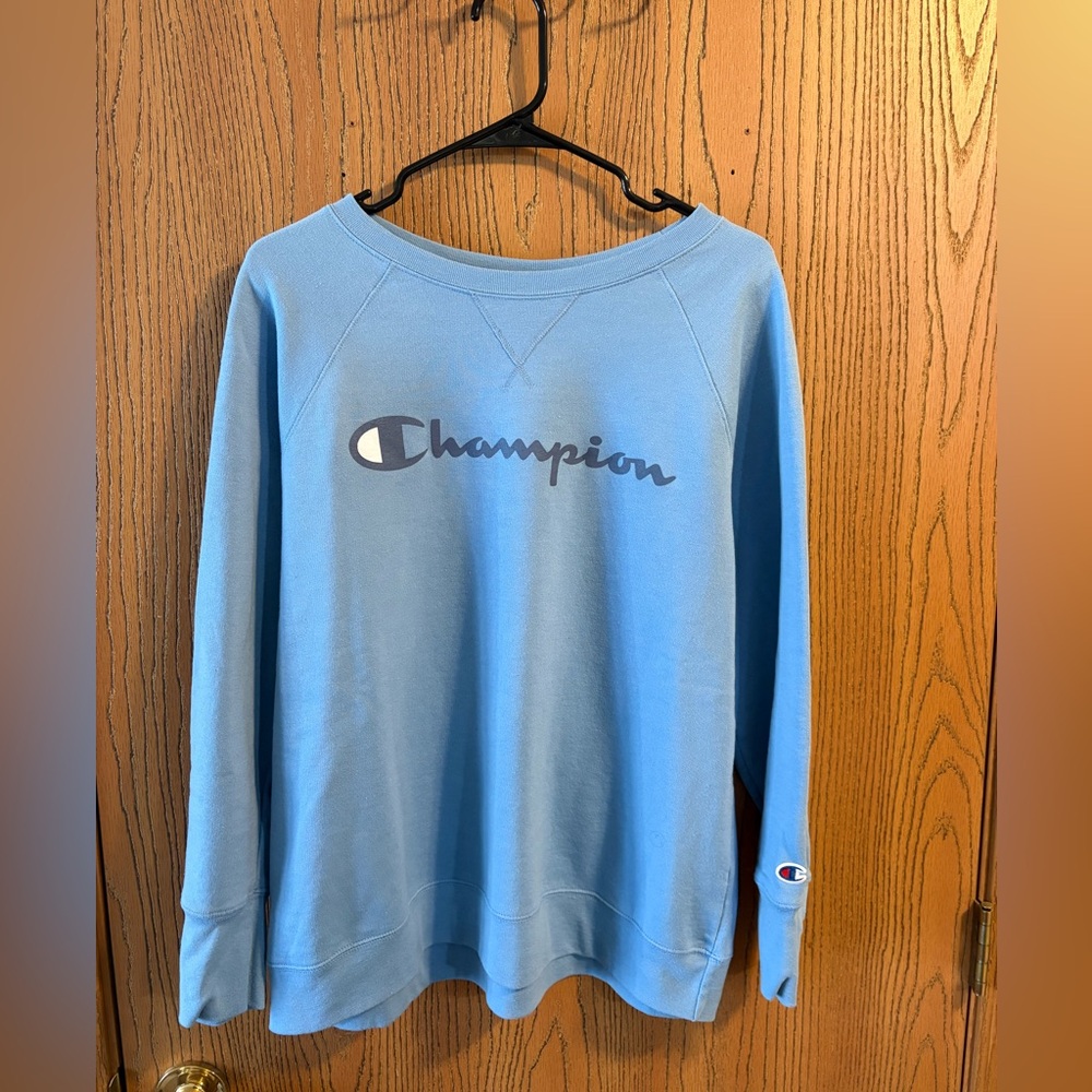 Champion Powder Blue Crew Neck Sweatshirt
